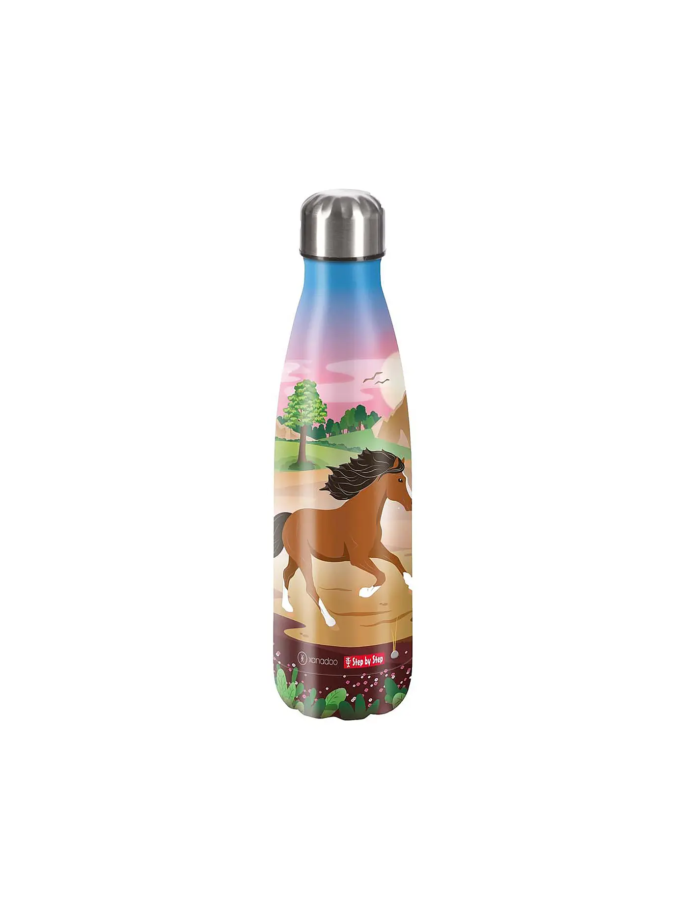 STEP BY STEP | Edelstahl Trinkflasche - Pegasus Emily | bunt